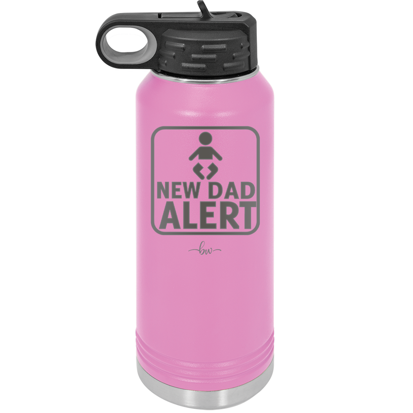 New Dad Alert - Laser Engraved Stainless Steel Drinkware - 2052 -