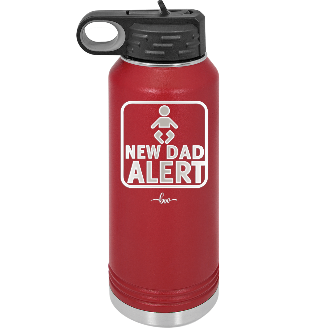New Dad Alert - Laser Engraved Stainless Steel Drinkware - 2052 -