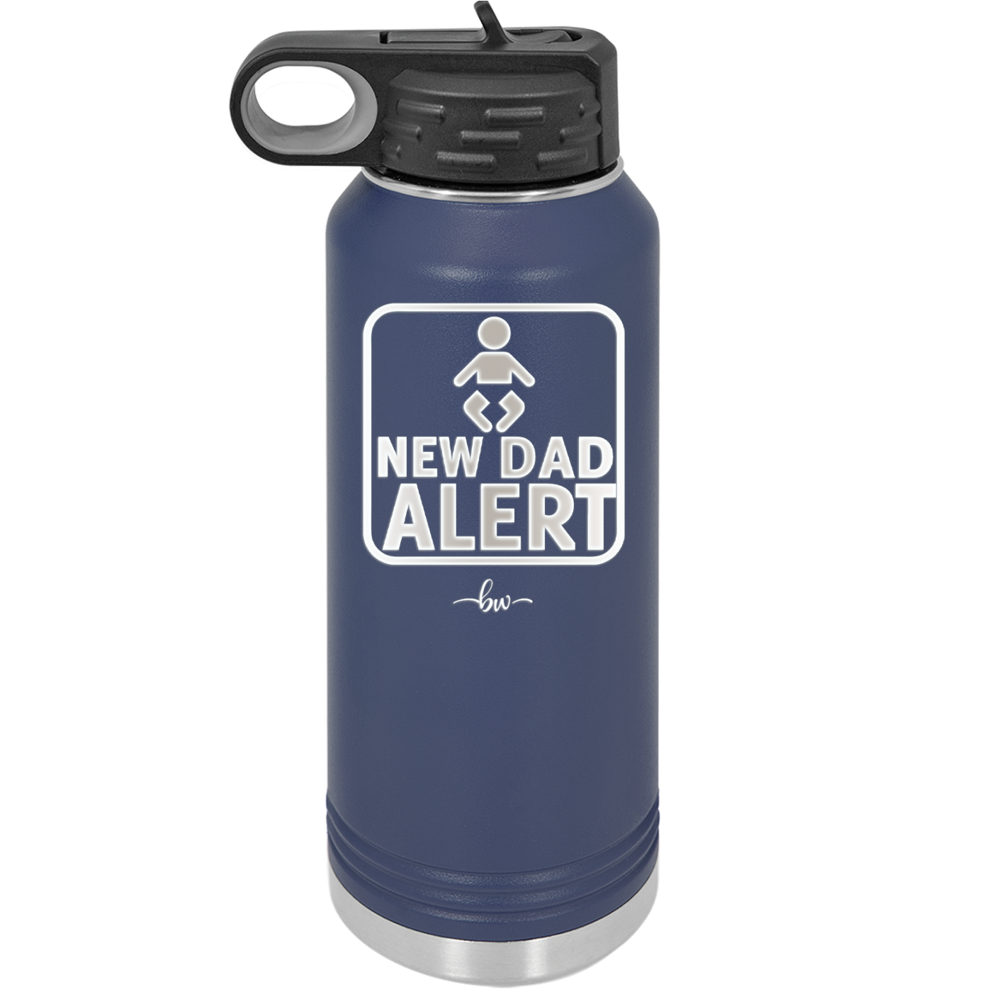 New Dad Alert - Laser Engraved Stainless Steel Drinkware - 2052 -