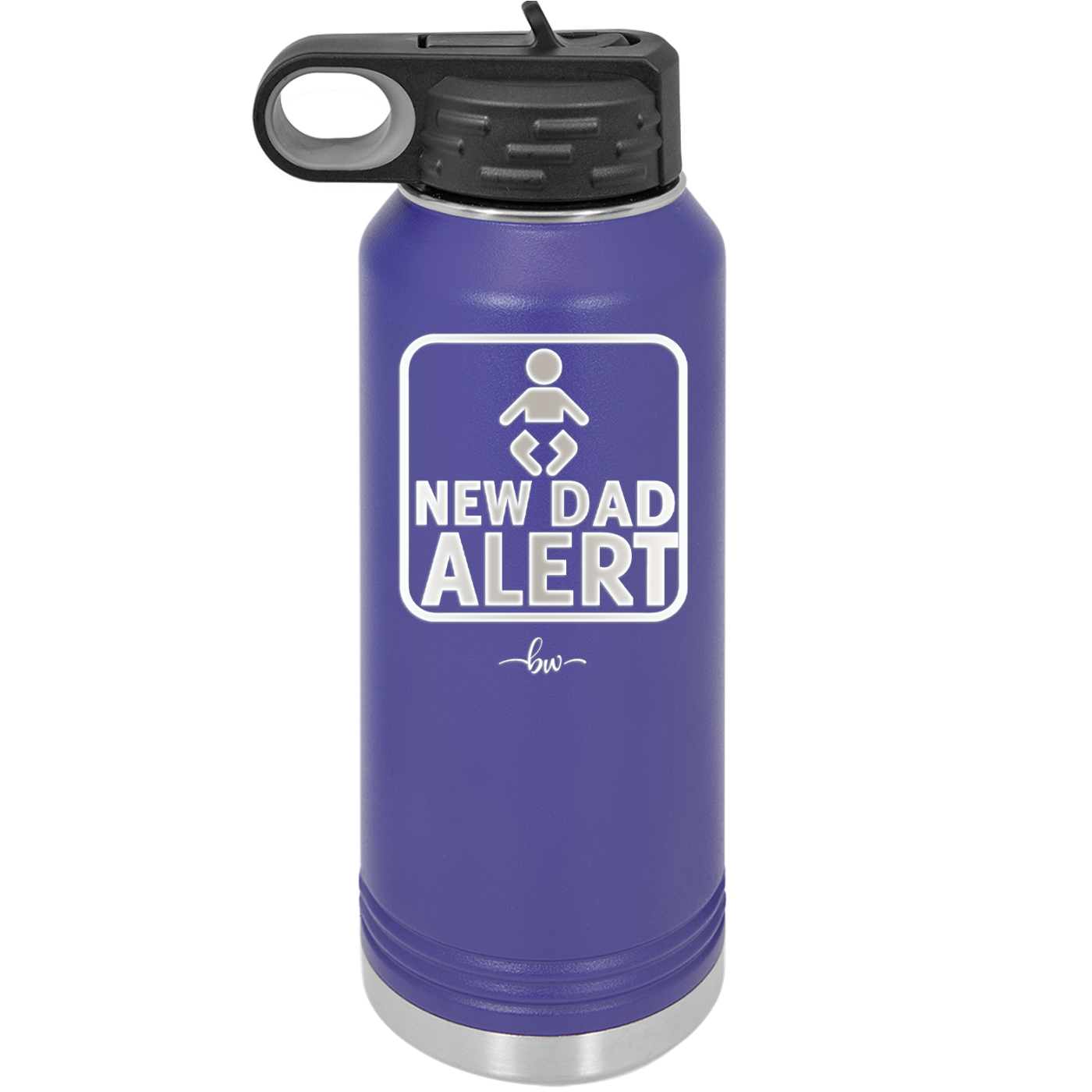 New Dad Alert - Laser Engraved Stainless Steel Drinkware - 2052 -
