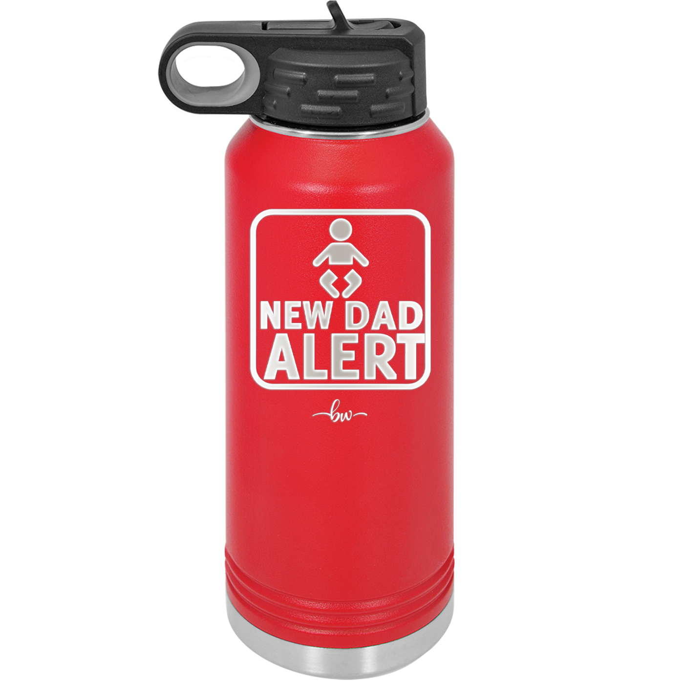 New Dad Alert - Laser Engraved Stainless Steel Drinkware - 2052 -