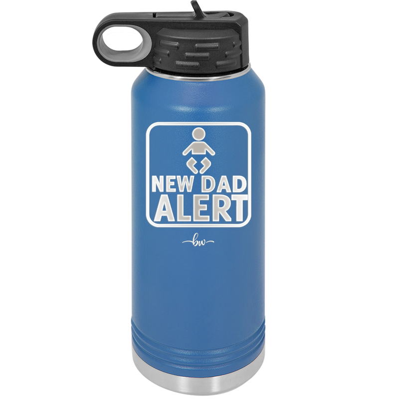 New Dad Alert - Laser Engraved Stainless Steel Drinkware - 2052 -