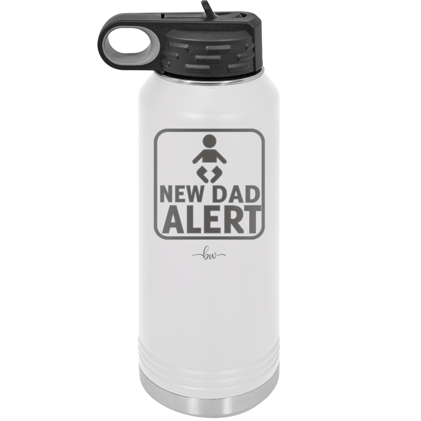 New Dad Alert - Laser Engraved Stainless Steel Drinkware - 2052 -