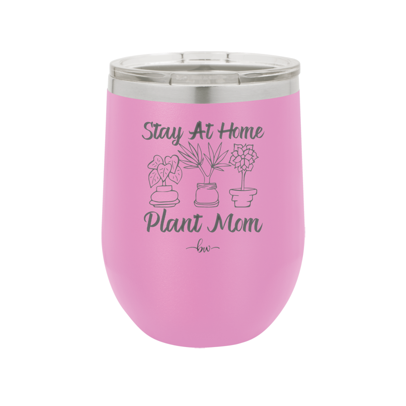 Stay at Home Plant Mom - Laser Engraved Stainless Steel Drinkware - 2059 -