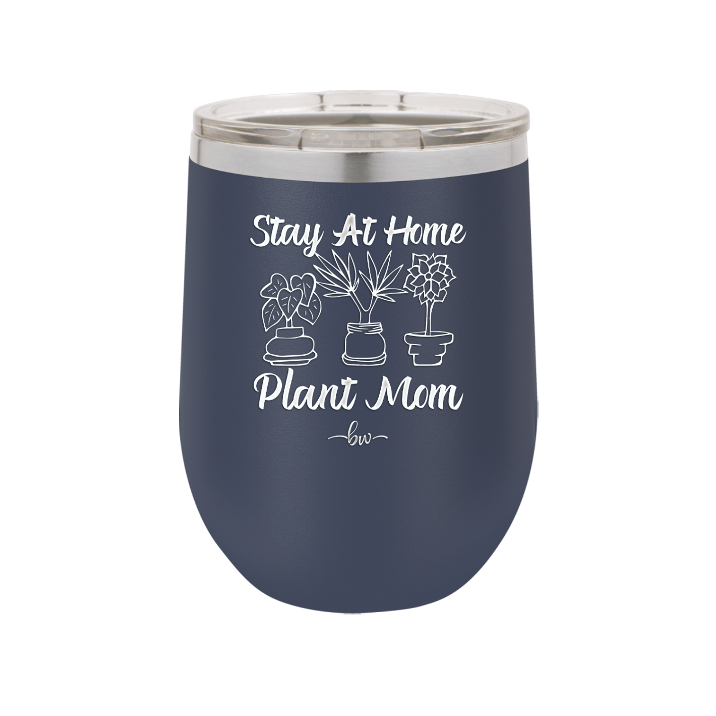 Stay at Home Plant Mom - Laser Engraved Stainless Steel Drinkware - 2059 -