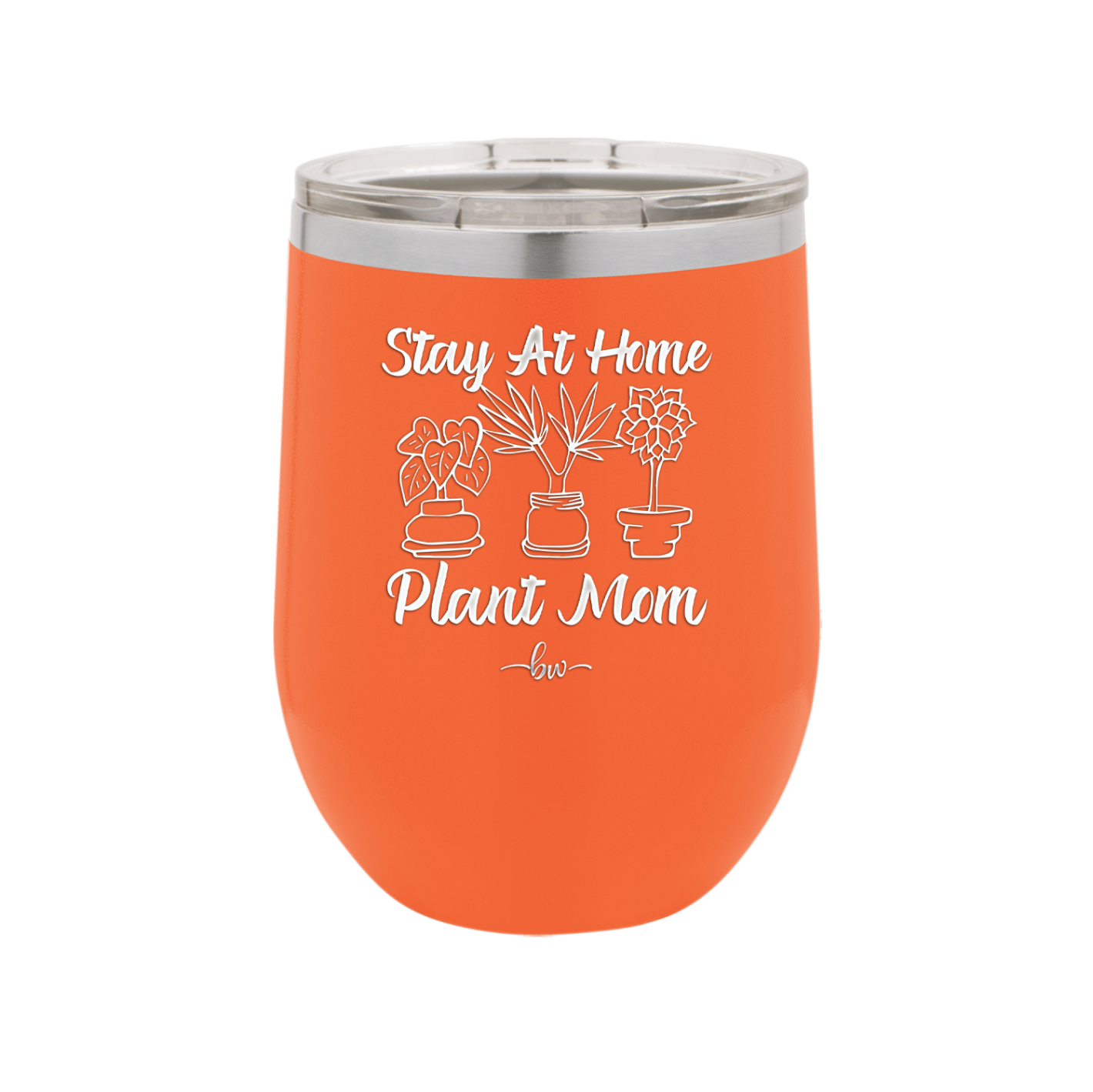 Stay at Home Plant Mom - Laser Engraved Stainless Steel Drinkware - 2059 -