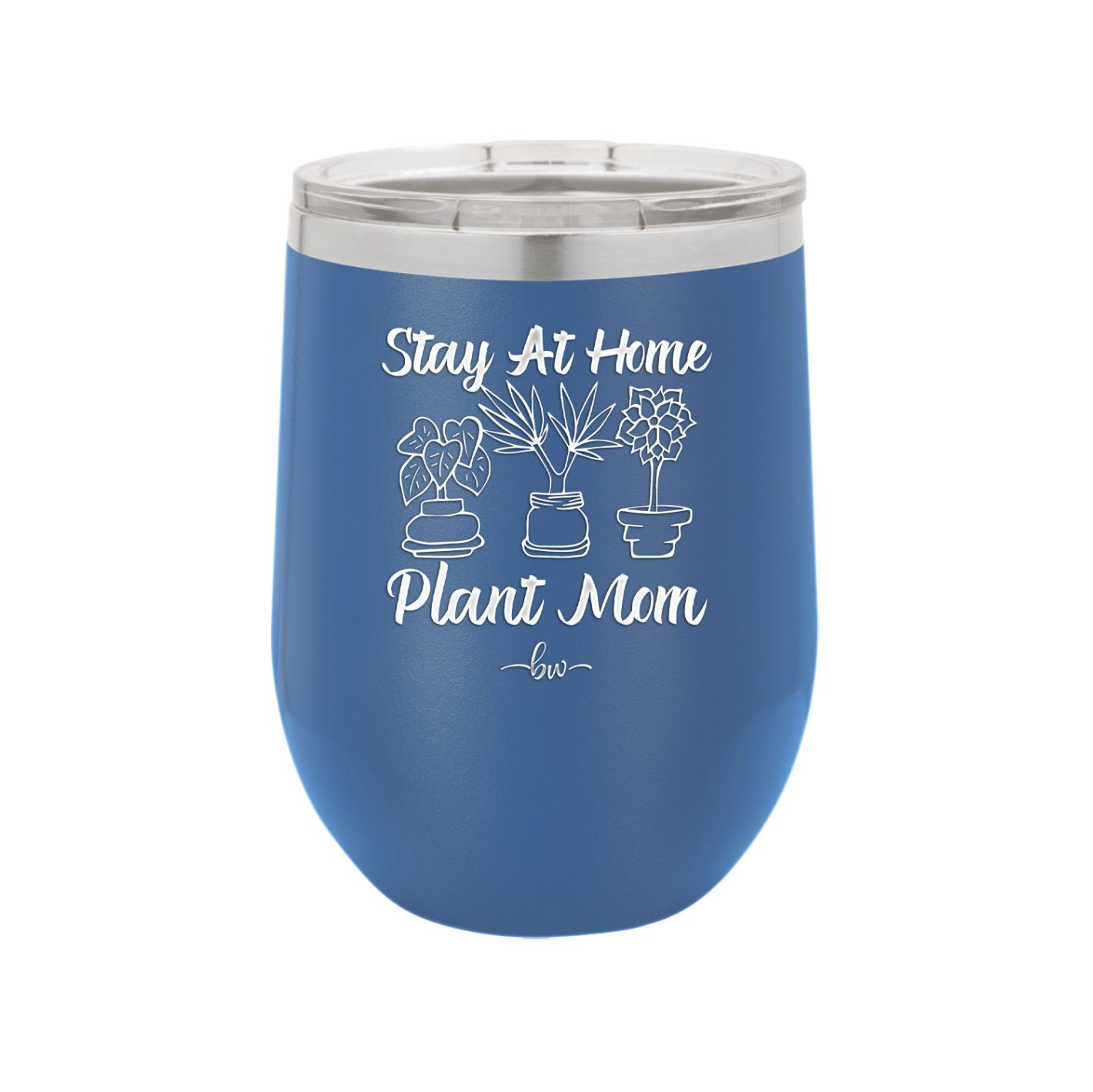 Stay at Home Plant Mom - Laser Engraved Stainless Steel Drinkware - 2059 -