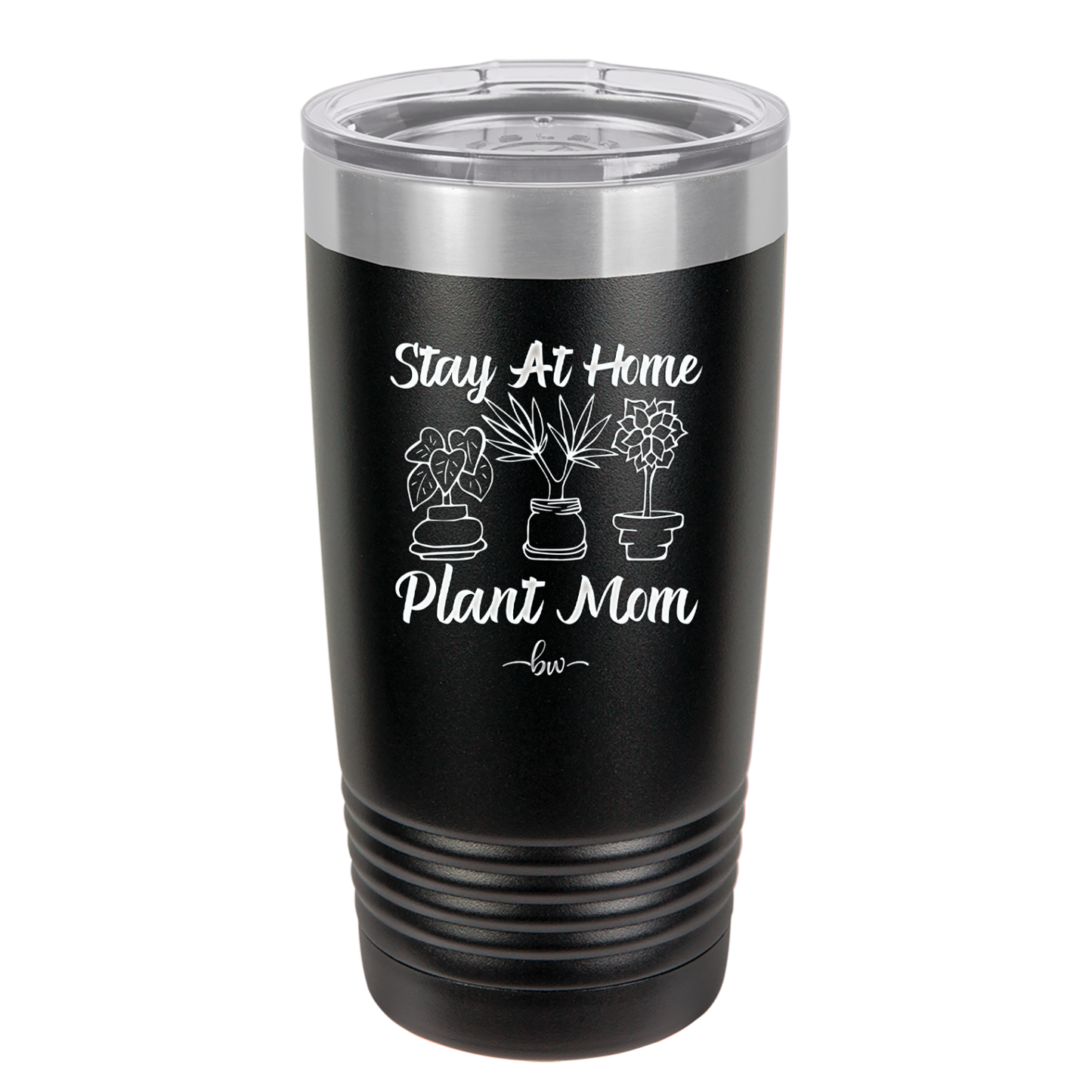 Stay at Home Plant Mom - Laser Engraved Stainless Steel Drinkware - 2059 -