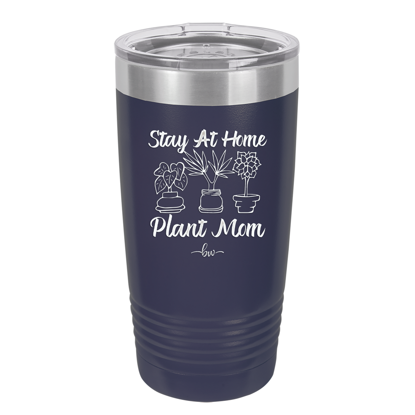 Stay at Home Plant Mom - Laser Engraved Stainless Steel Drinkware - 2059 -