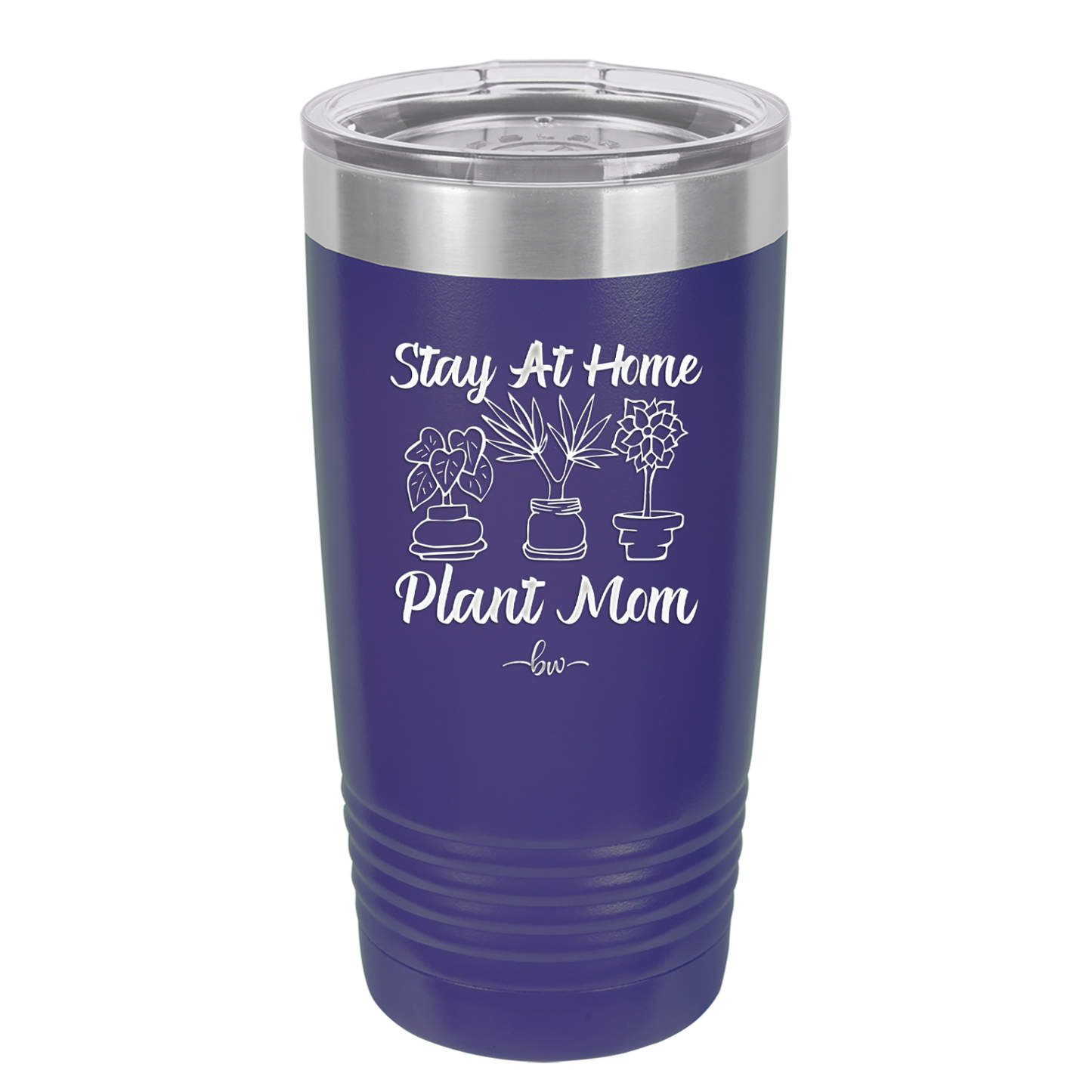 Stay at Home Plant Mom - Laser Engraved Stainless Steel Drinkware - 2059 -