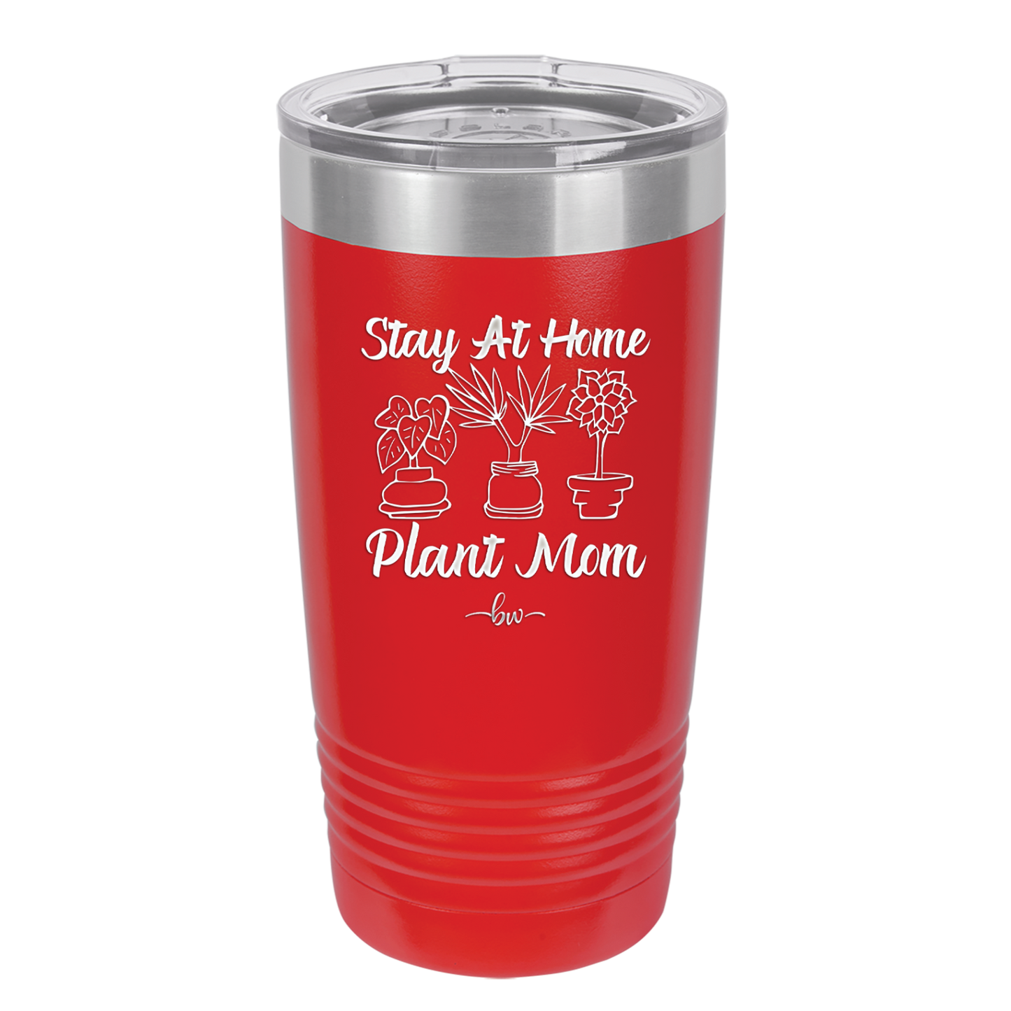 Stay at Home Plant Mom - Laser Engraved Stainless Steel Drinkware - 2059 -