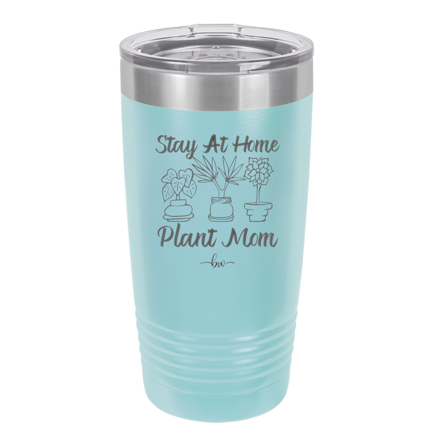 Stay at Home Plant Mom - Laser Engraved Stainless Steel Drinkware - 2059 -