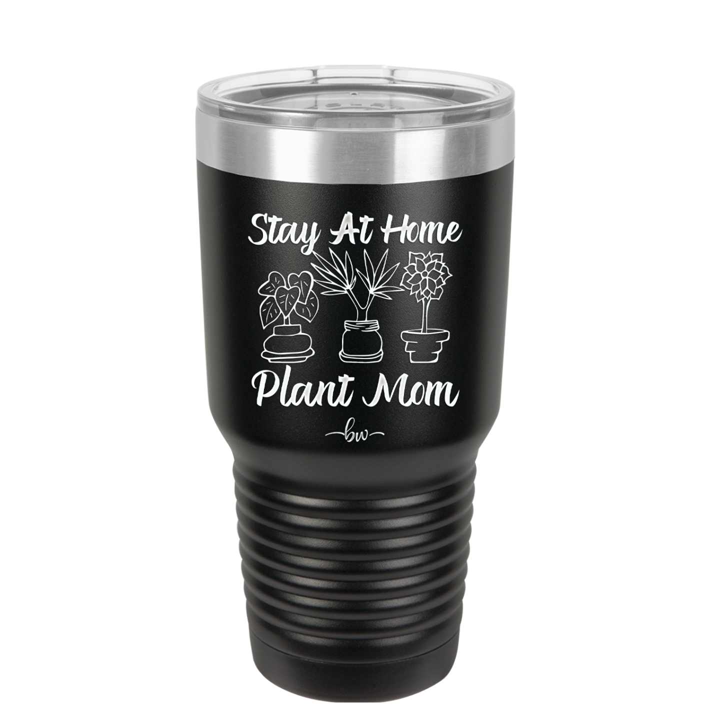 Stay at Home Plant Mom - Laser Engraved Stainless Steel Drinkware - 2059 -