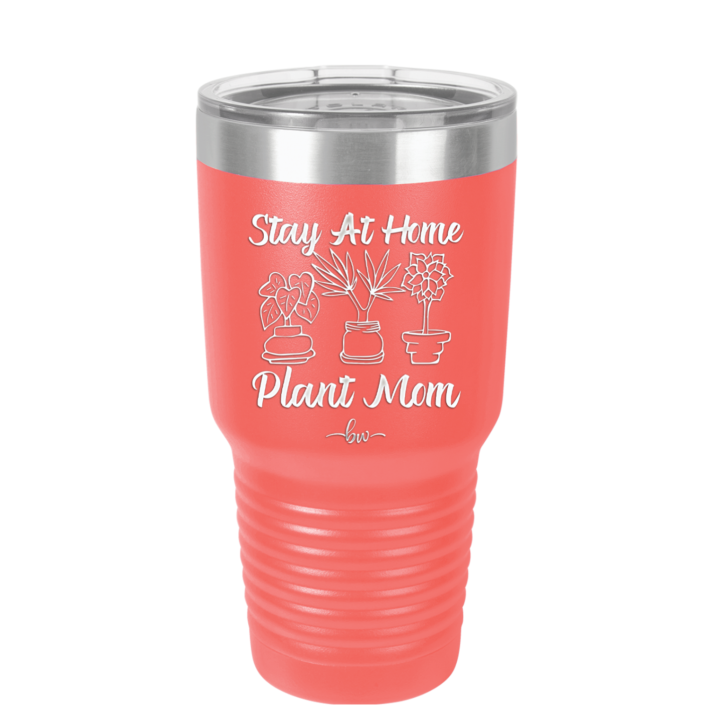 Stay at Home Plant Mom - Laser Engraved Stainless Steel Drinkware - 2059 -