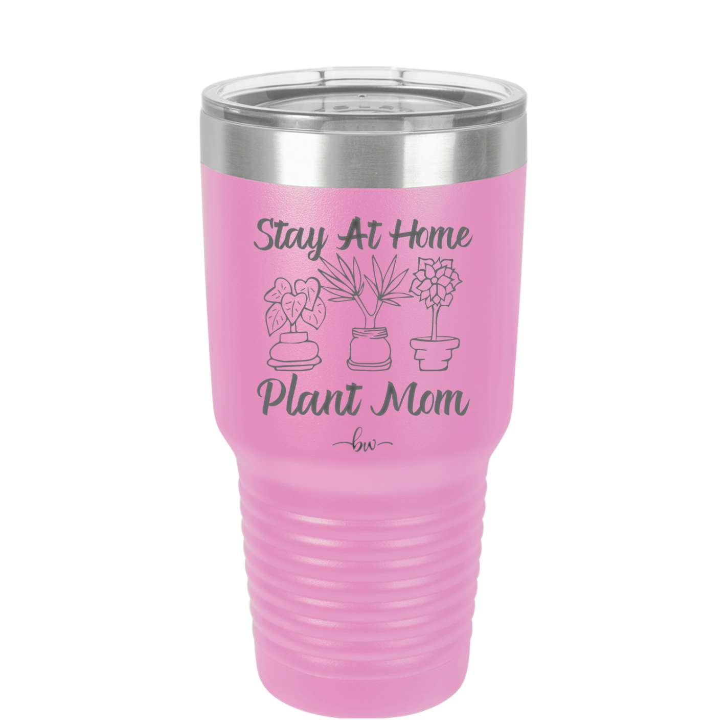 Stay at Home Plant Mom - Laser Engraved Stainless Steel Drinkware - 2059 -