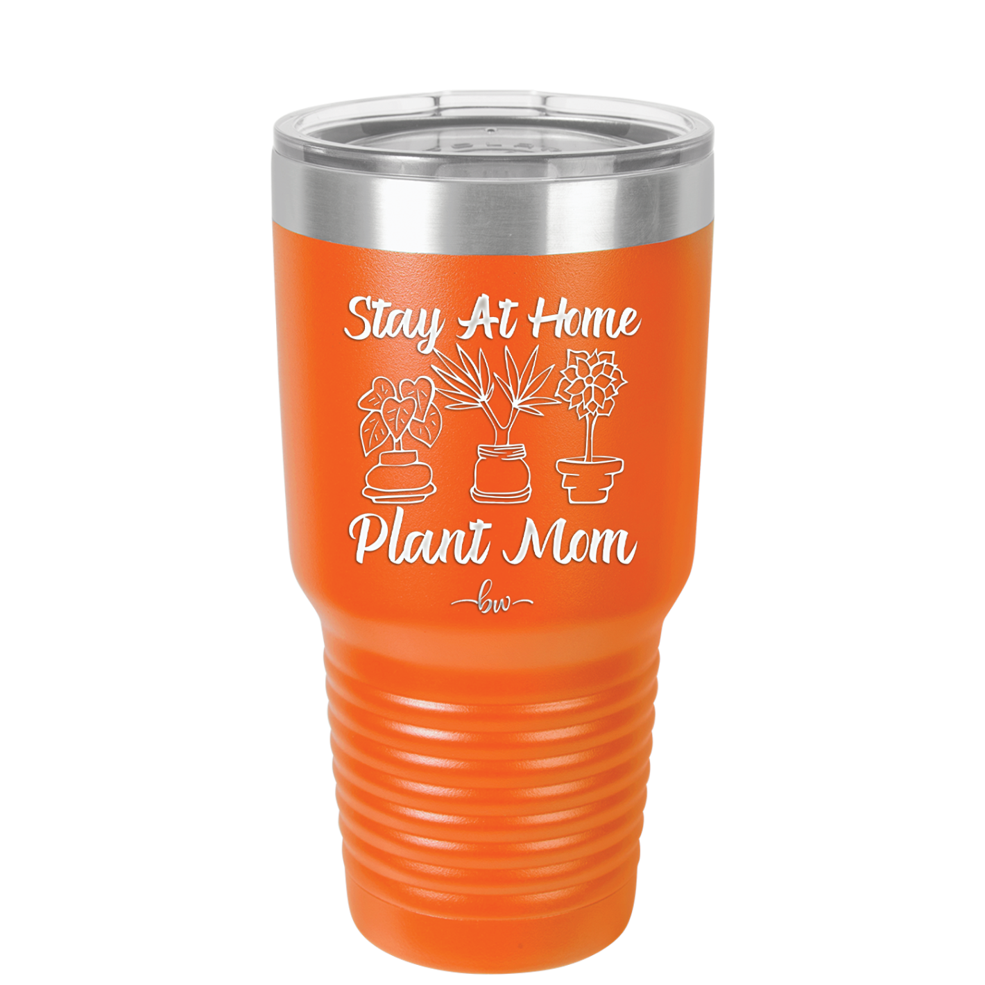 Stay at Home Plant Mom - Laser Engraved Stainless Steel Drinkware - 2059 -