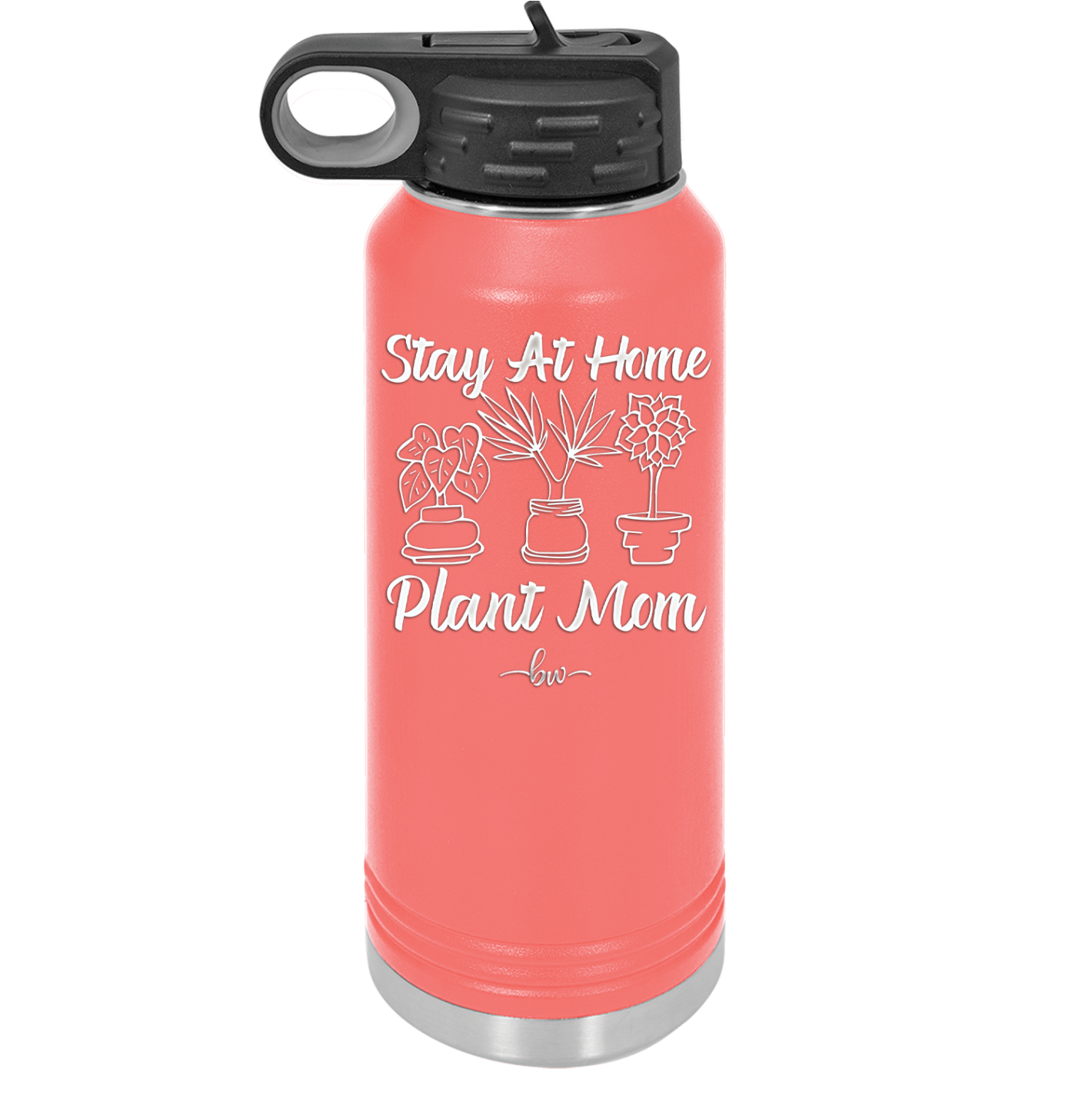 Stay at Home Plant Mom - Laser Engraved Stainless Steel Drinkware - 2059 -