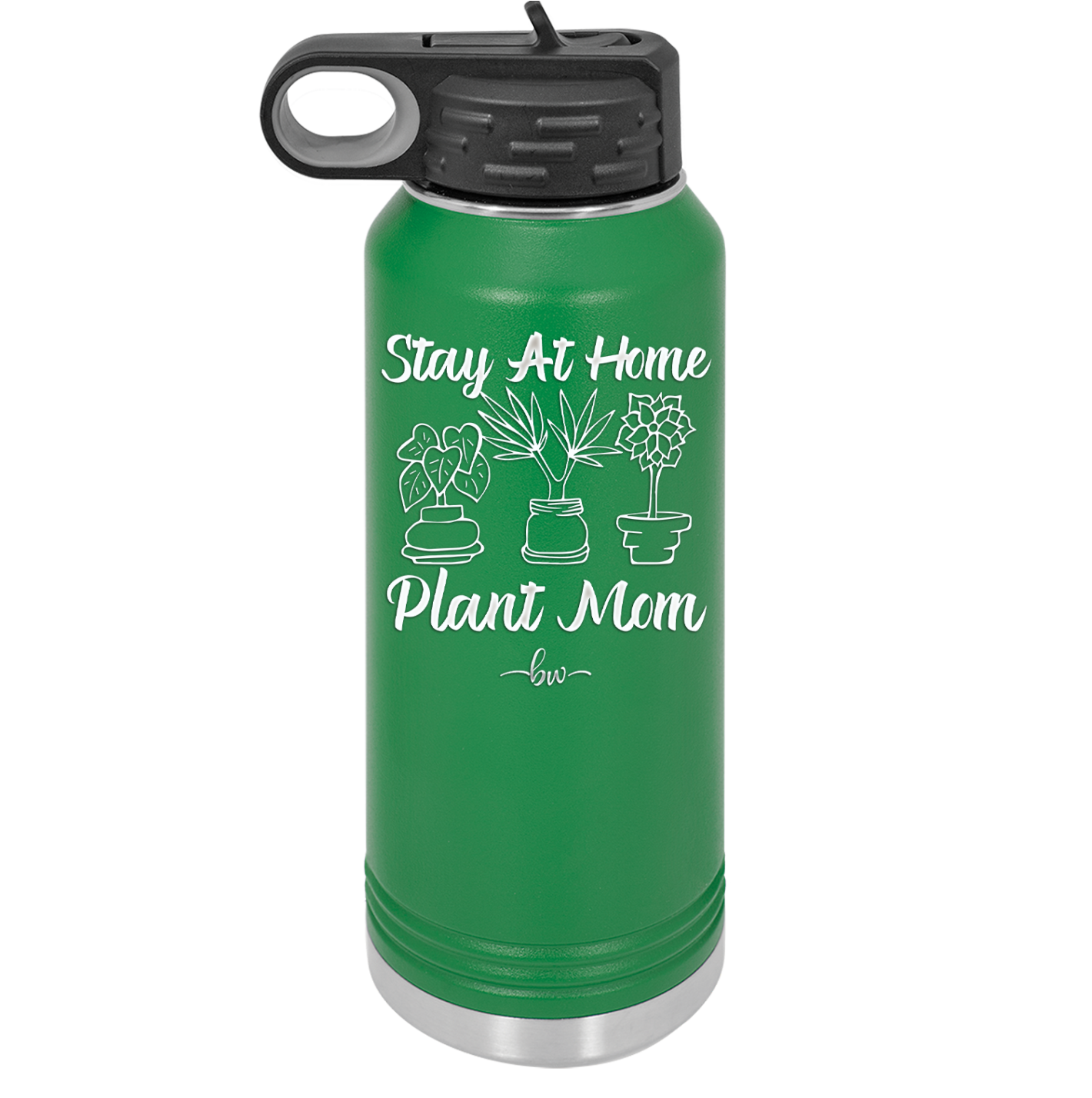 Stay at Home Plant Mom - Laser Engraved Stainless Steel Drinkware - 2059 -