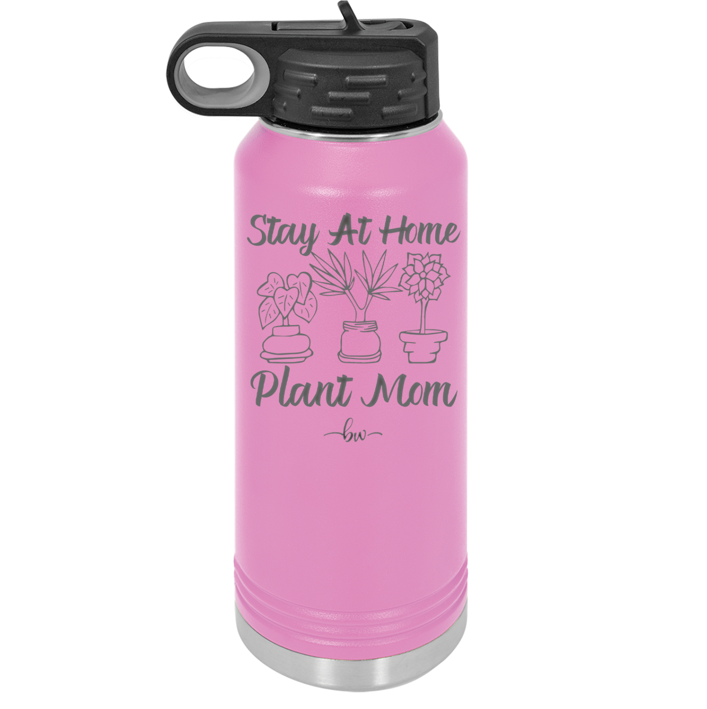 Stay at Home Plant Mom - Laser Engraved Stainless Steel Drinkware - 2059 -