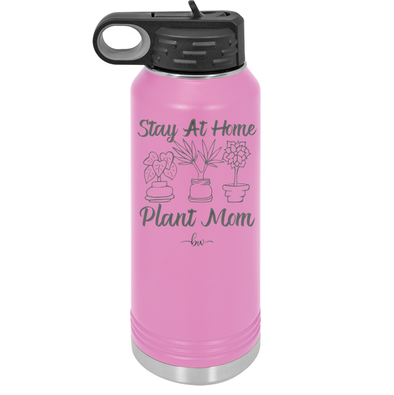 Stay at Home Plant Mom - Laser Engraved Stainless Steel Drinkware - 2059 -