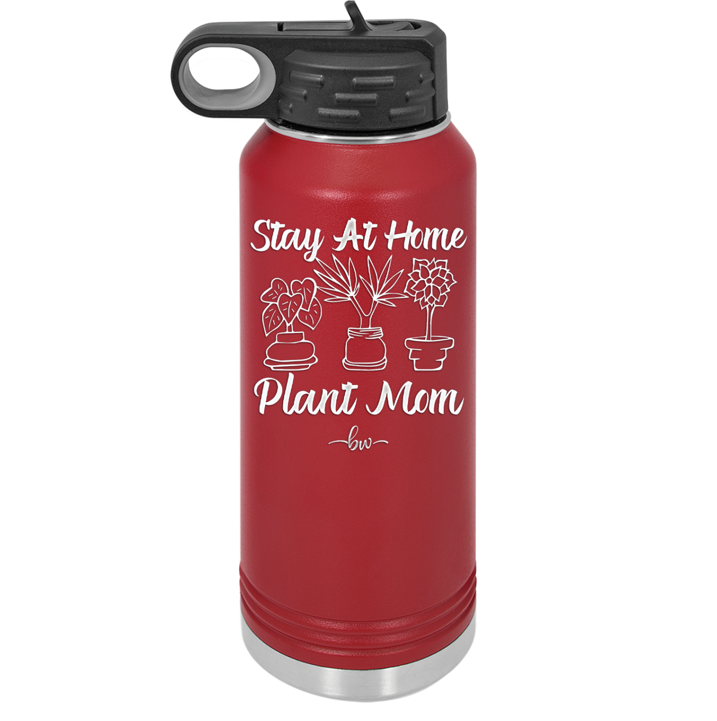 Stay at Home Plant Mom - Laser Engraved Stainless Steel Drinkware - 2059 -