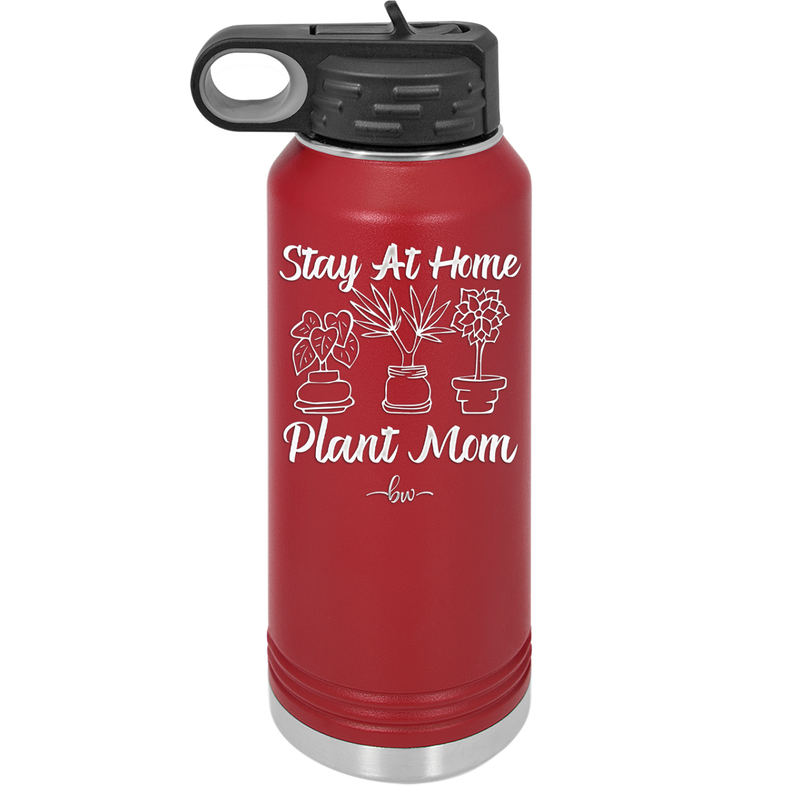 Stay at Home Plant Mom - Laser Engraved Stainless Steel Drinkware - 2059 -