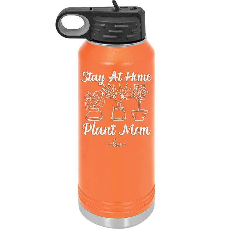 Stay at Home Plant Mom - Laser Engraved Stainless Steel Drinkware - 2059 -