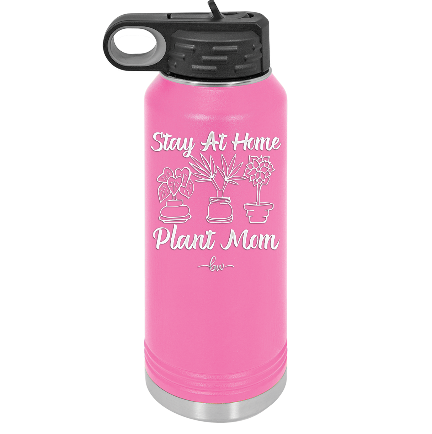 Stay at Home Plant Mom - Laser Engraved Stainless Steel Drinkware - 2059 -