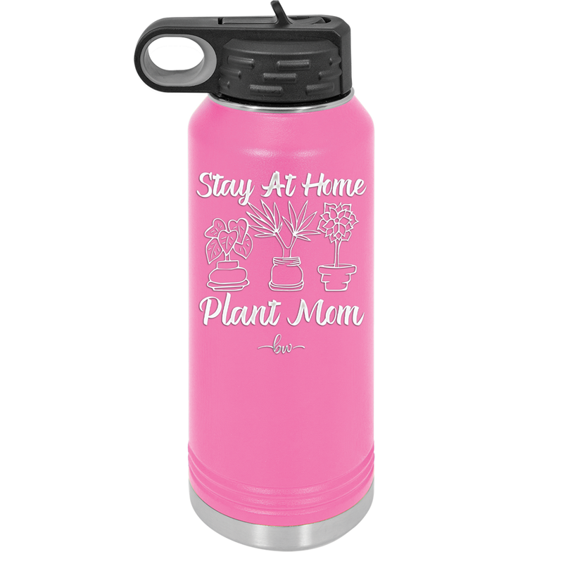 Stay at Home Plant Mom - Laser Engraved Stainless Steel Drinkware - 2059 -