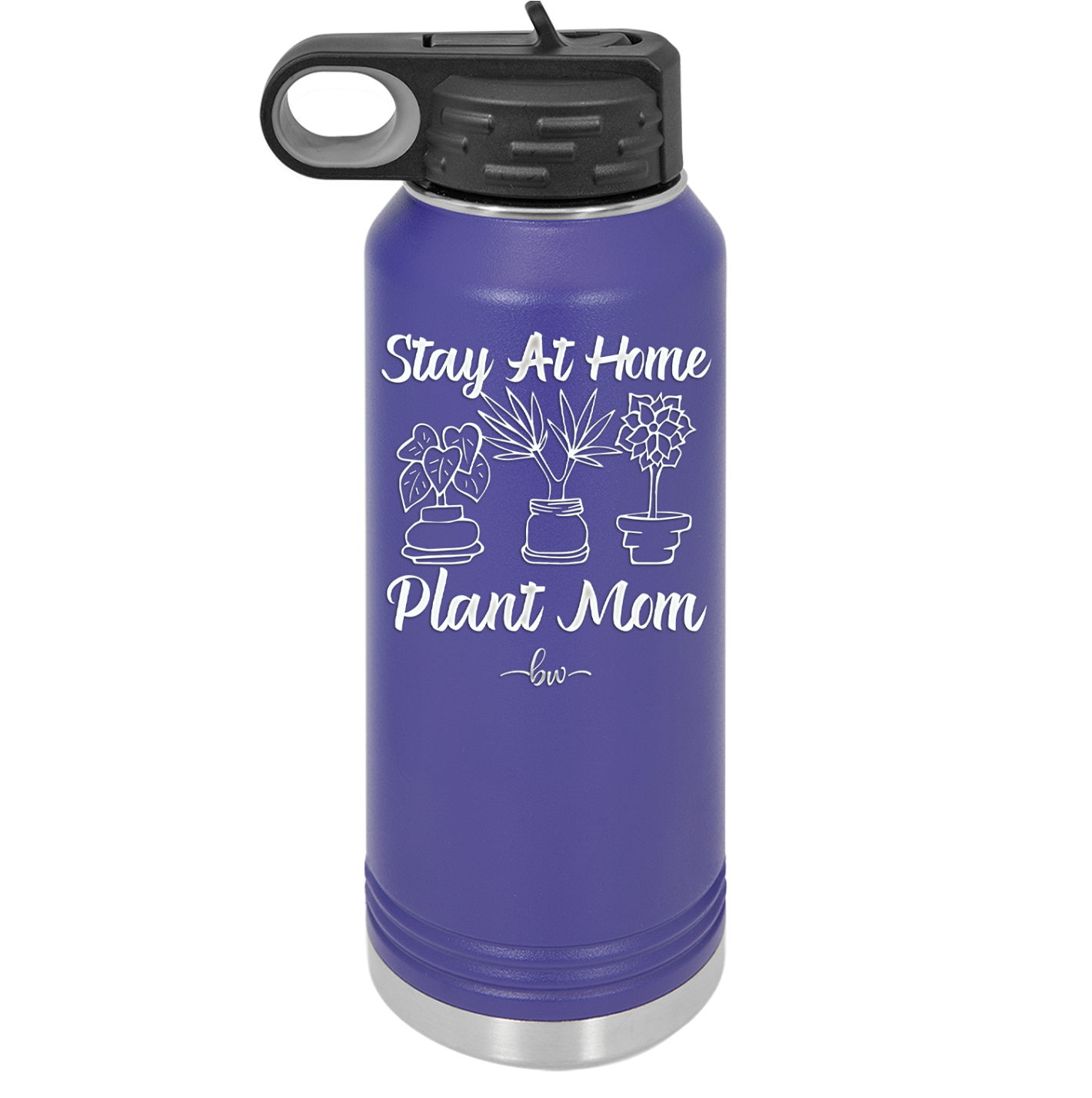Stay at Home Plant Mom - Laser Engraved Stainless Steel Drinkware - 2059 -