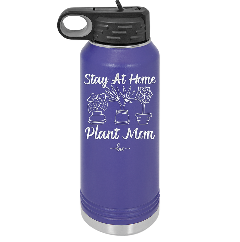 Stay at Home Plant Mom - Laser Engraved Stainless Steel Drinkware - 2059 -