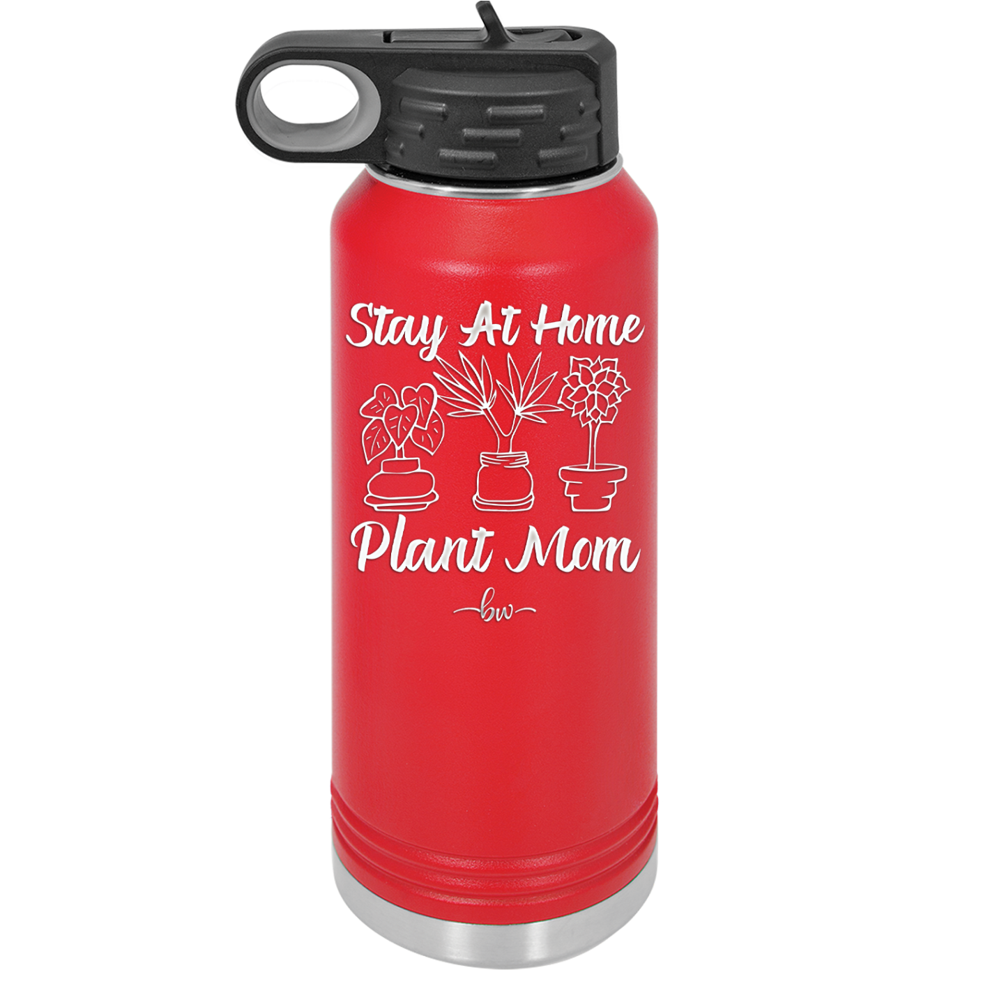 Stay at Home Plant Mom - Laser Engraved Stainless Steel Drinkware - 2059 -
