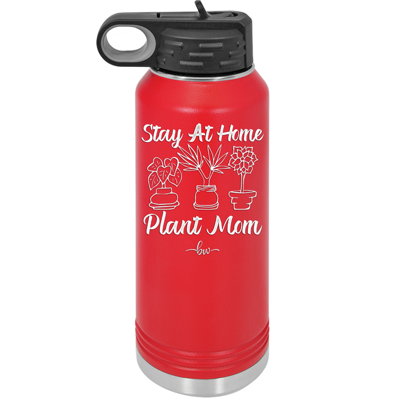 Stay at Home Plant Mom - Laser Engraved Stainless Steel Drinkware - 2059 -