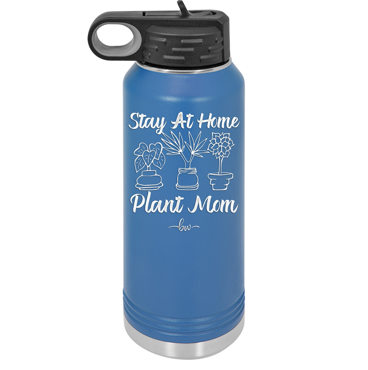 Stay at Home Plant Mom - Laser Engraved Stainless Steel Drinkware - 2059 -
