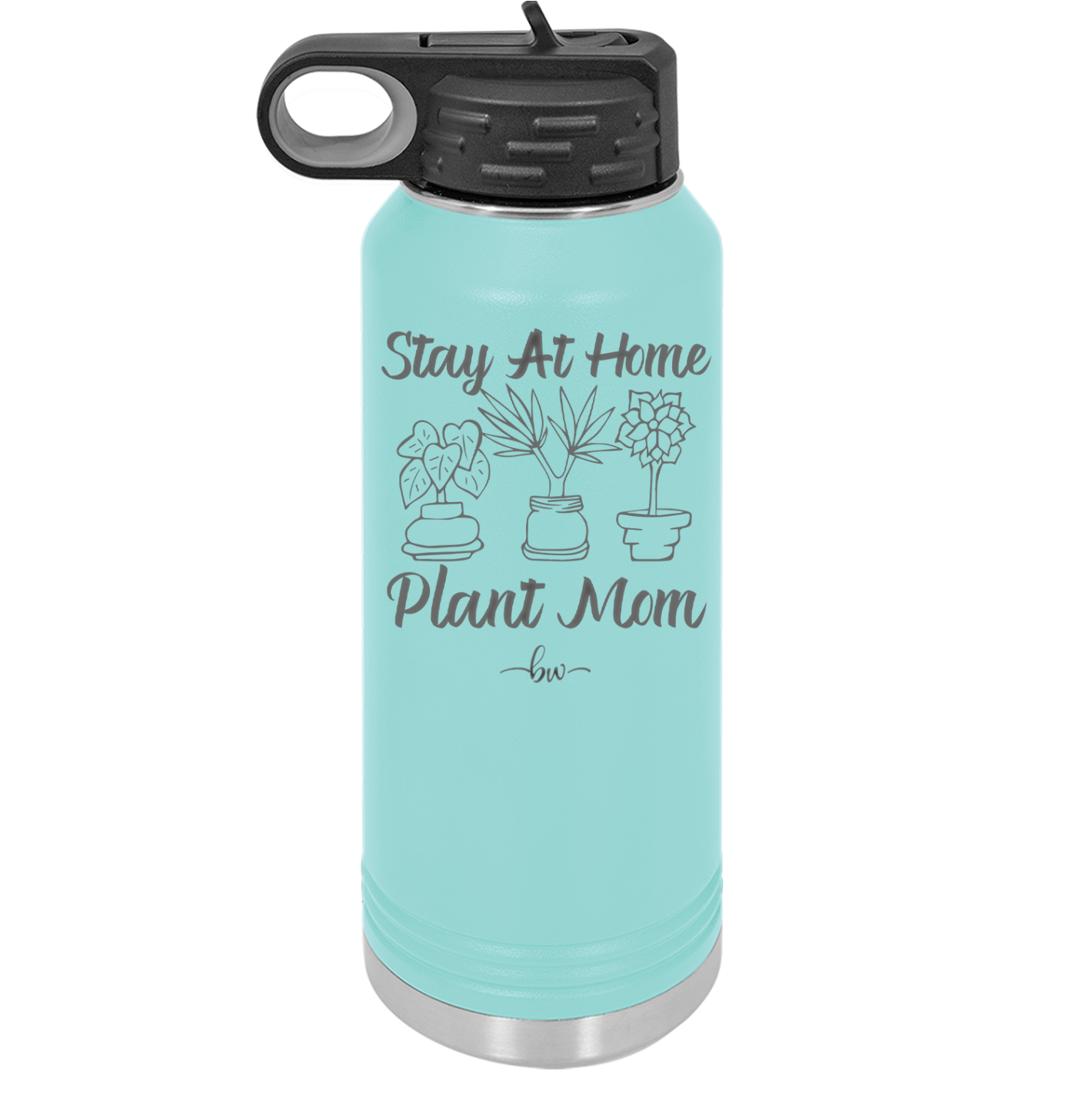 Stay at Home Plant Mom - Laser Engraved Stainless Steel Drinkware - 2059 -