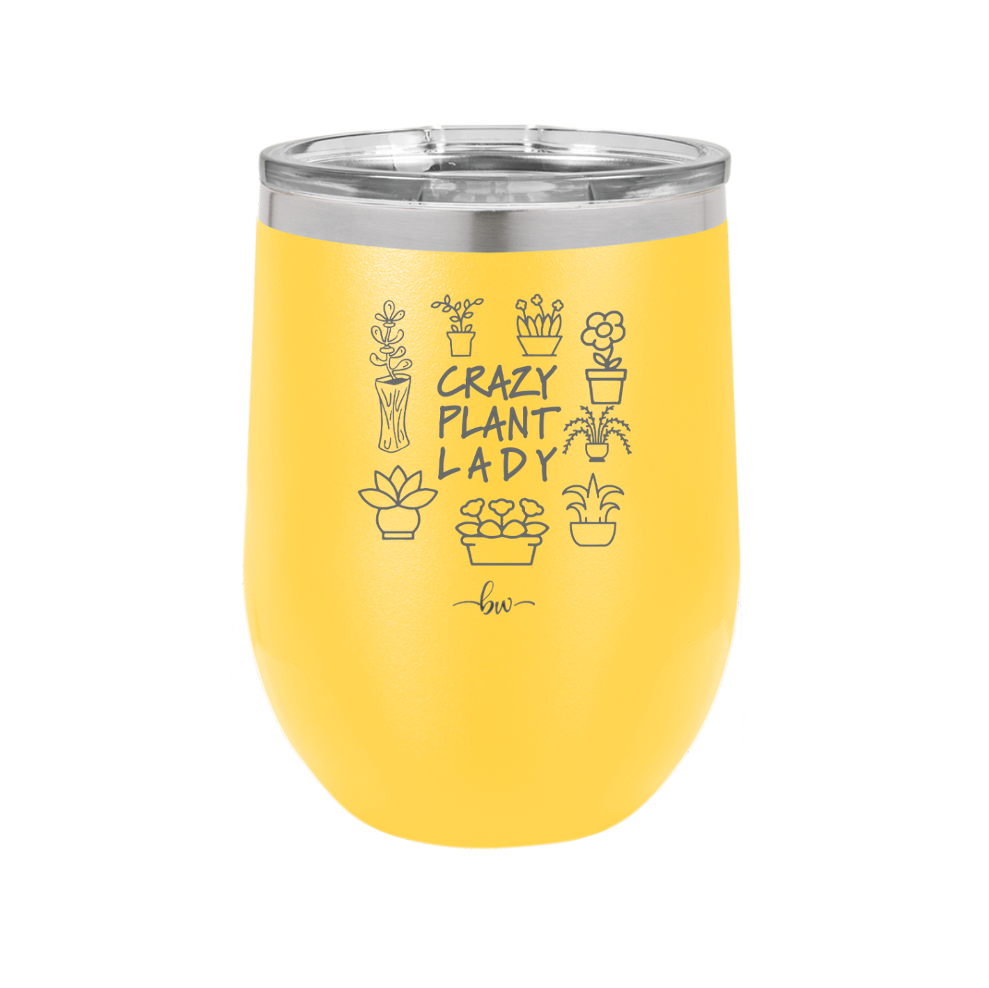 Crazy Plant Lady - Laser Engraved Stainless Steel Drinkware - 2060 -
