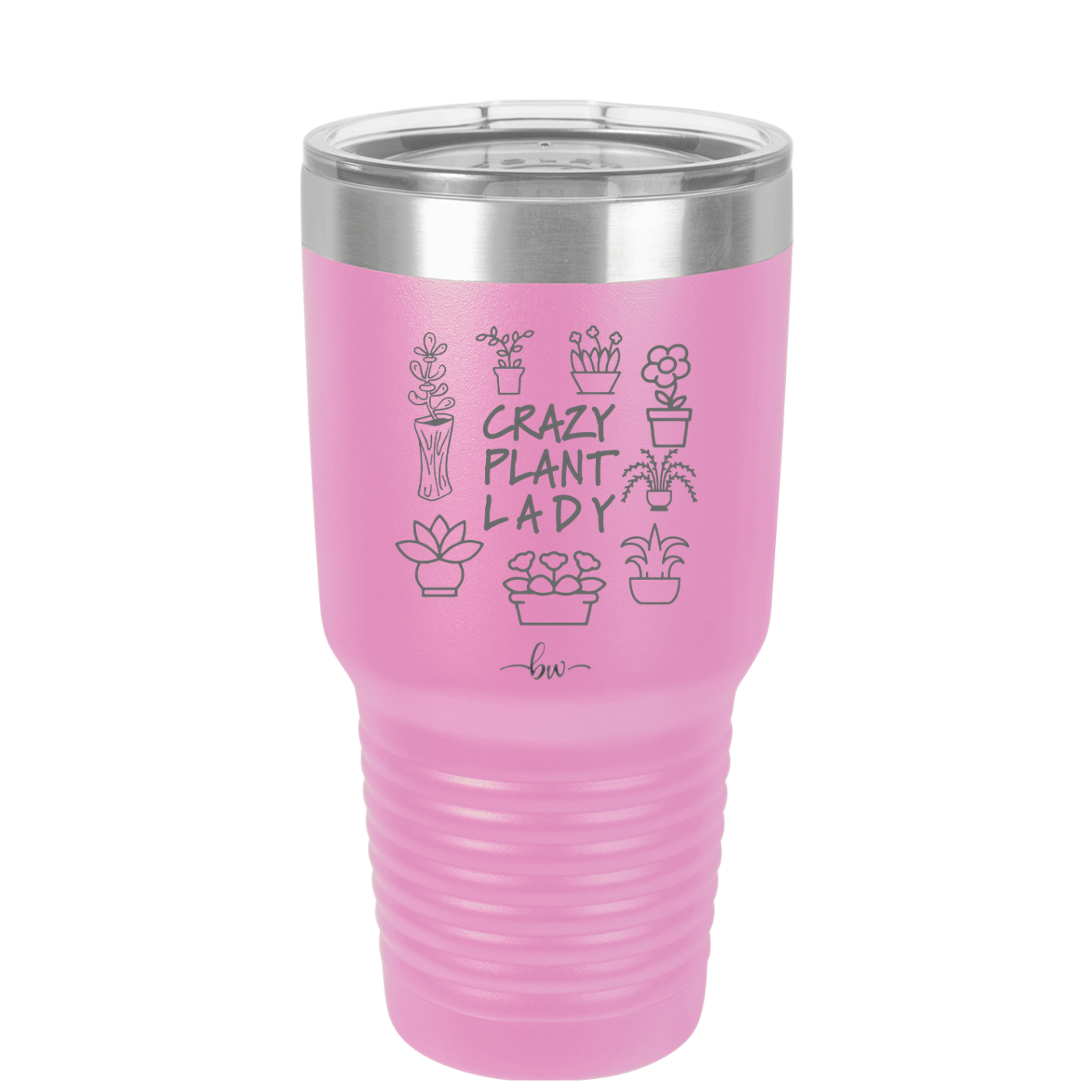 Crazy Plant Lady - Laser Engraved Stainless Steel Drinkware - 2060 -