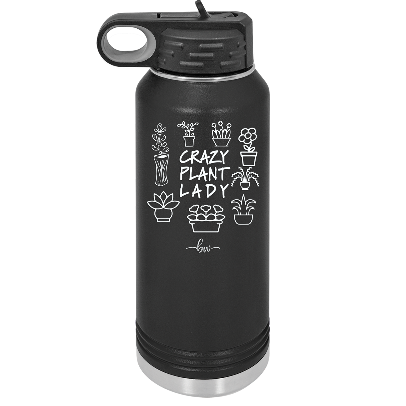 Crazy Plant Lady - Laser Engraved Stainless Steel Drinkware - 2060 -