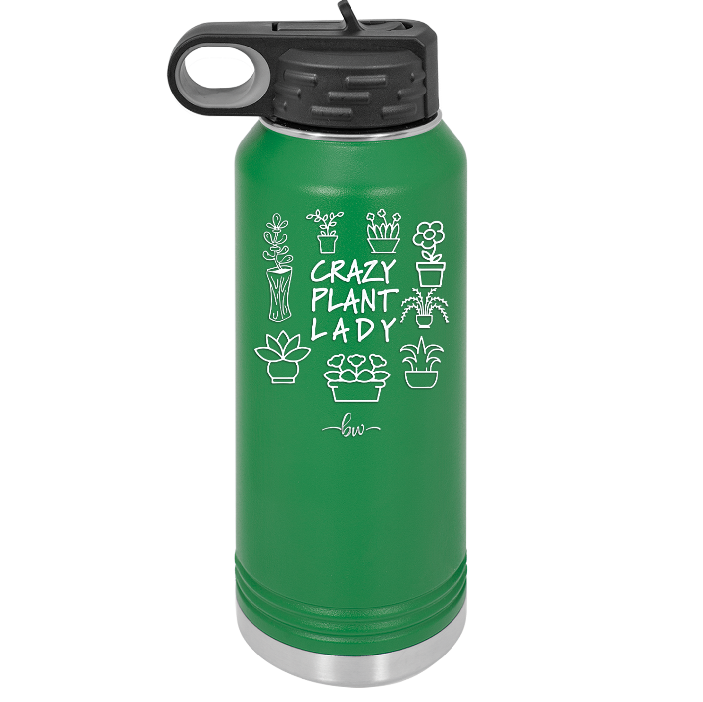Crazy Plant Lady - Laser Engraved Stainless Steel Drinkware - 2060 -