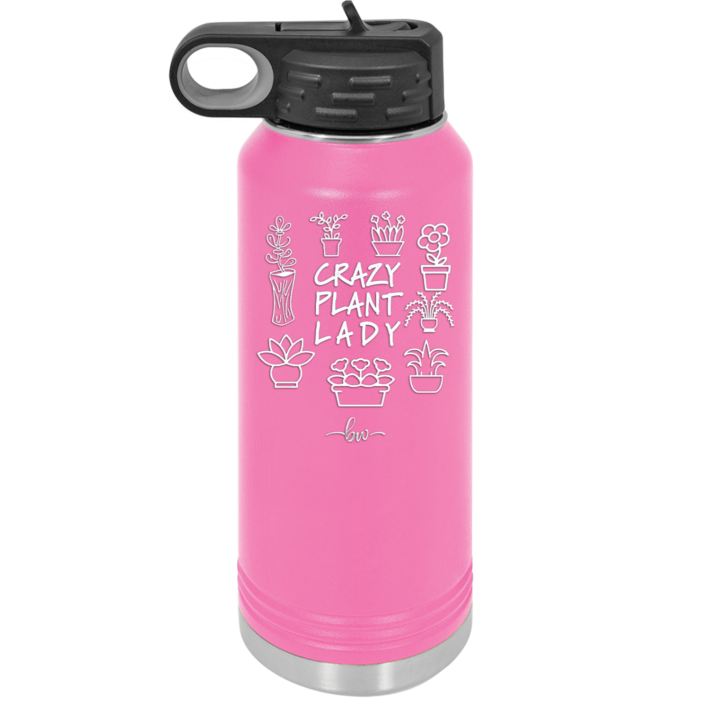 Crazy Plant Lady - Laser Engraved Stainless Steel Drinkware - 2060 -