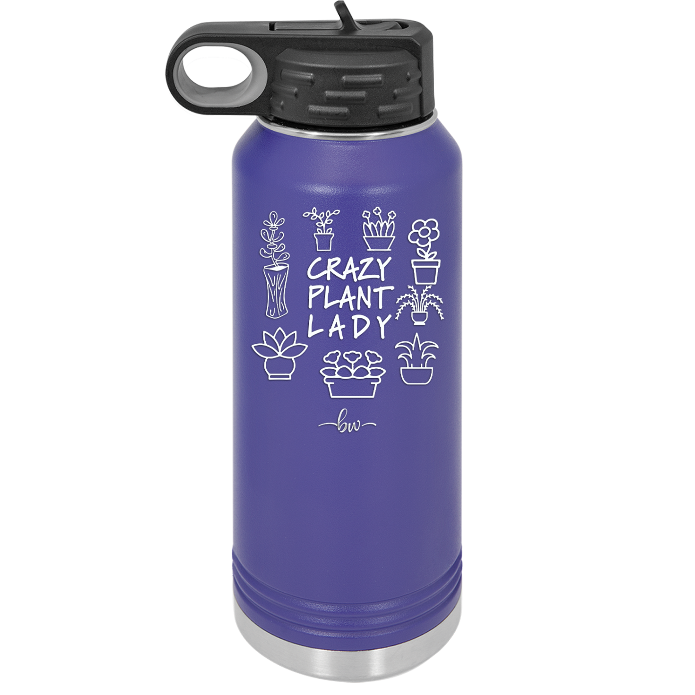 Crazy Plant Lady - Laser Engraved Stainless Steel Drinkware - 2060 -