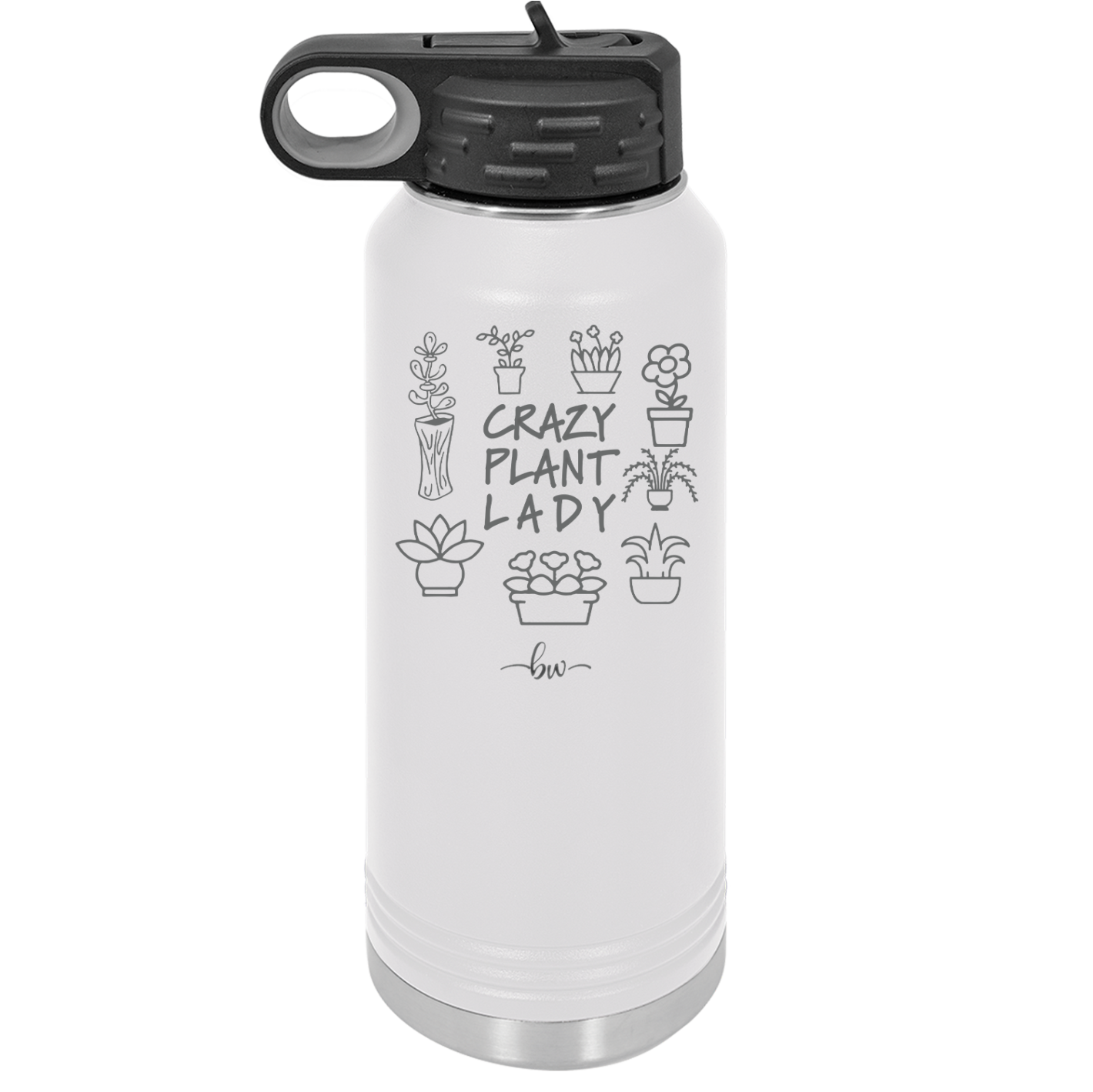 Crazy Plant Lady - Laser Engraved Stainless Steel Drinkware - 2060 -