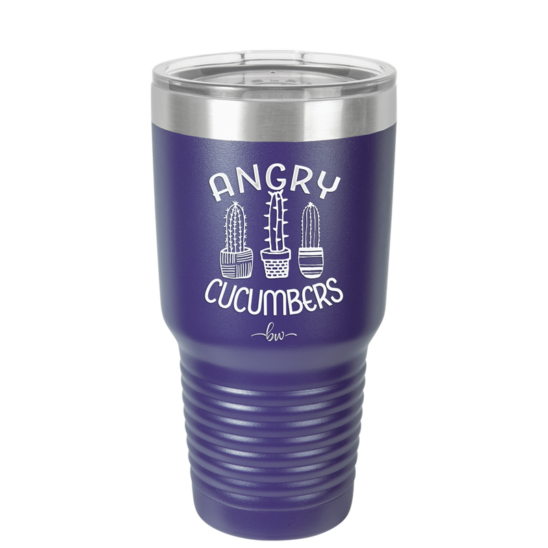 Angry Cucumbers - Laser Engraved Stainless Steel Drinkware - 2079 -