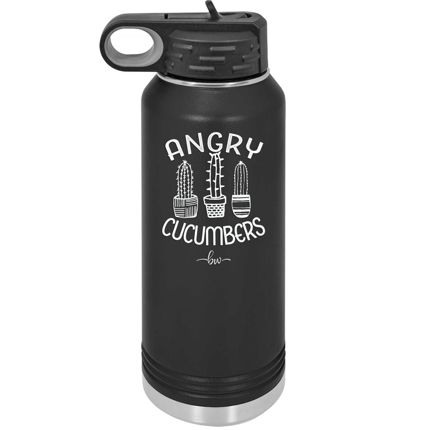 Angry Cucumbers - Laser Engraved Stainless Steel Drinkware - 2079 -