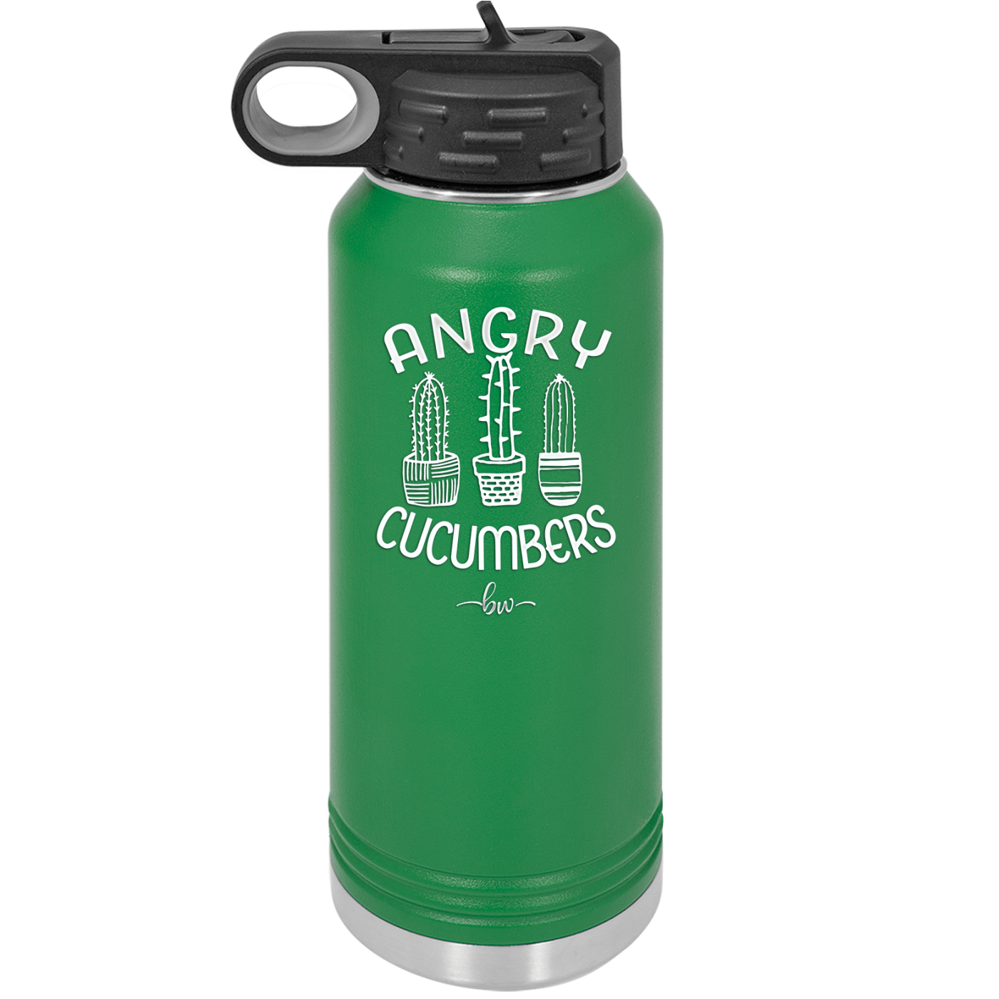 Angry Cucumbers - Laser Engraved Stainless Steel Drinkware - 2079 -