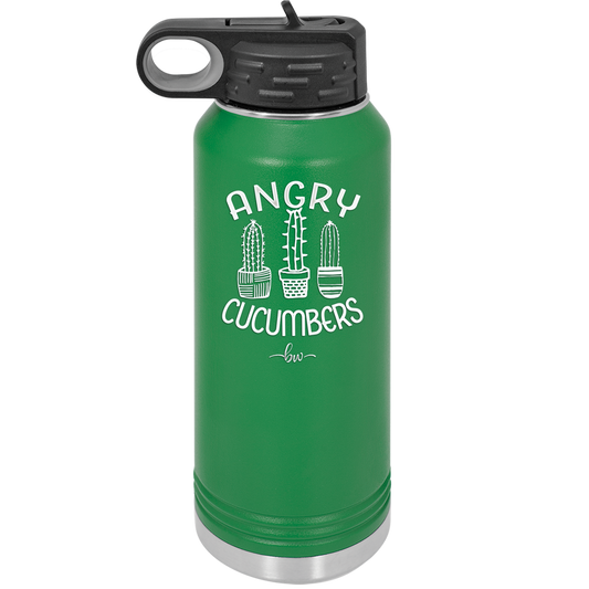 Angry Cucumbers - Laser Engraved Stainless Steel Drinkware - 2079 -