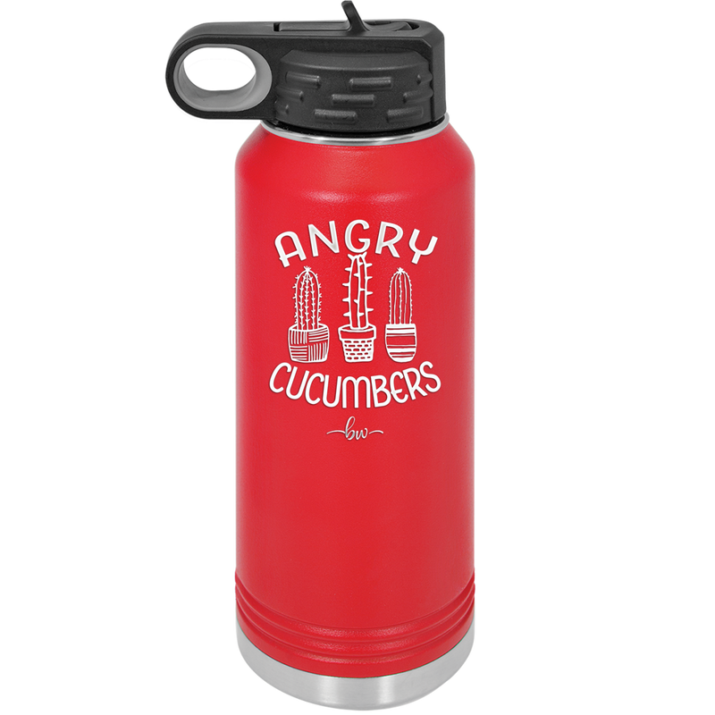 Angry Cucumbers - Laser Engraved Stainless Steel Drinkware - 2079 -