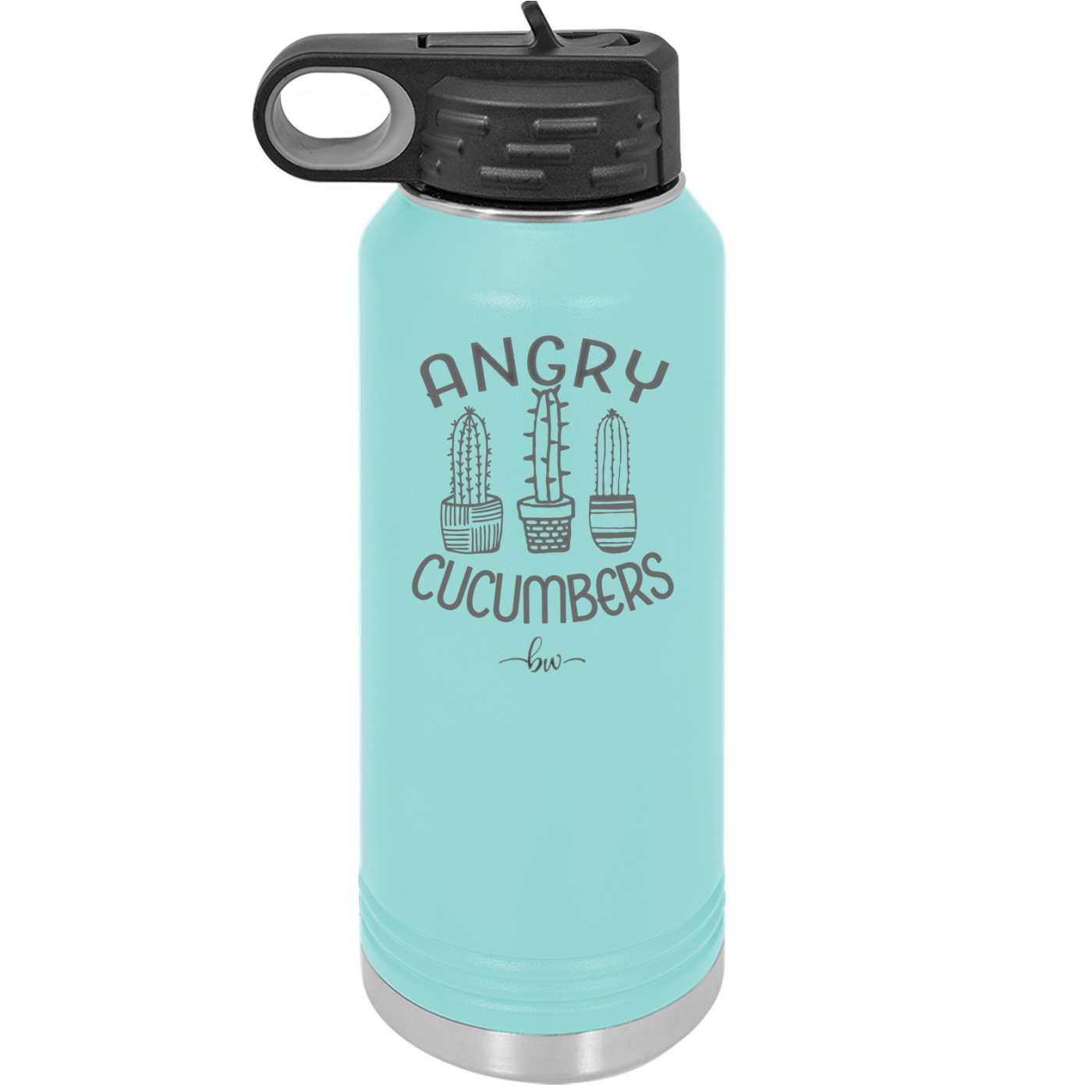 Angry Cucumbers - Laser Engraved Stainless Steel Drinkware - 2079 -