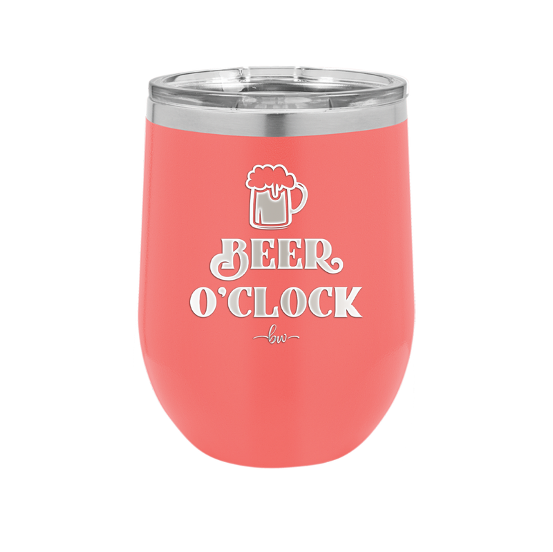 Beer O'Clock - Laser Engraved Stainless Steel Drinkware - 2098 -