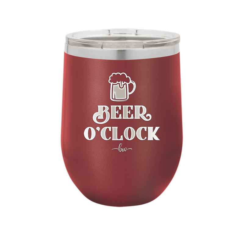 Beer O'Clock - Laser Engraved Stainless Steel Drinkware - 2098 -
